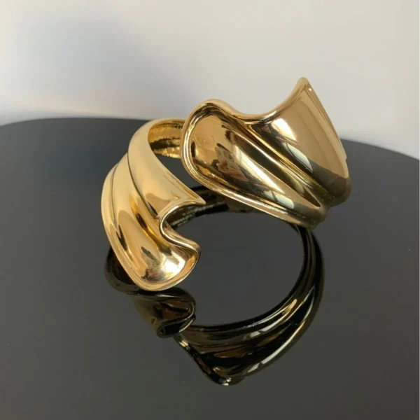 Vintage Gold Vermeil Bracelet – Timeless Heirloom Bangle on Sterling Silver Base