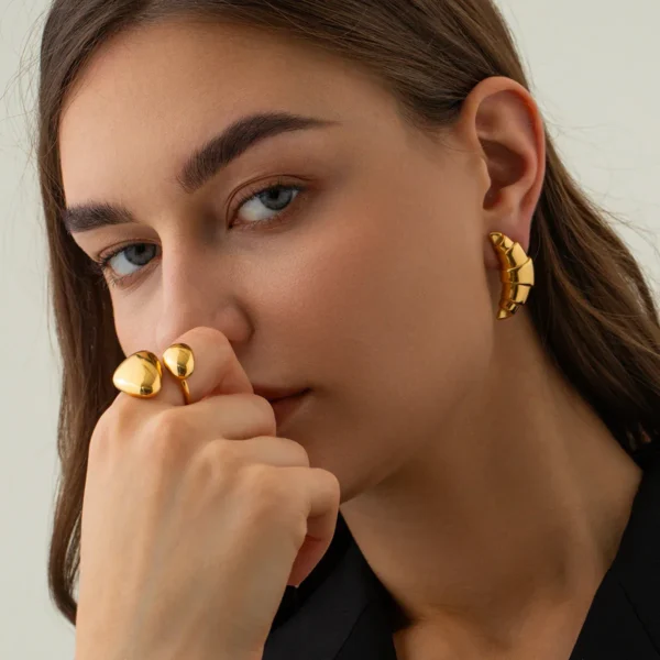 Double Mist Statement Ring for Women
