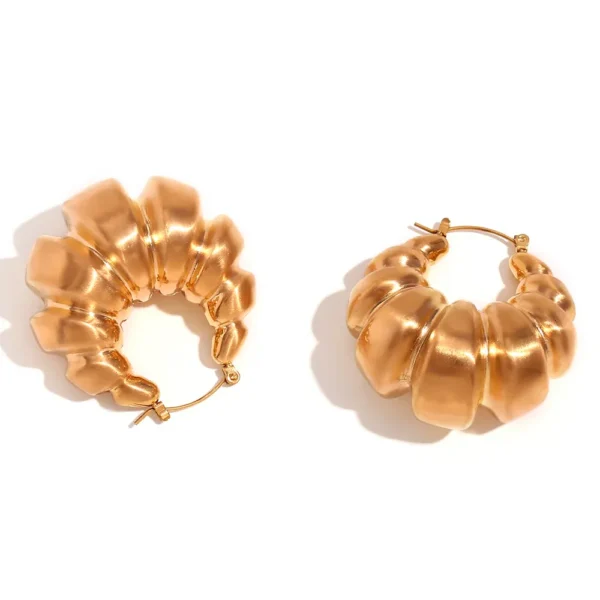 Stylish Croissant Hoop Earrings