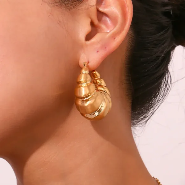 Stylish Croissant Hoop Earrings