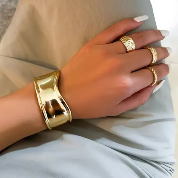 Punk Vintage Cuff Bracelet – Edgy Grunge-Inspired Jewelry - Image 4