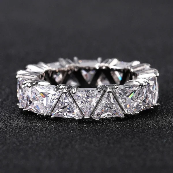 Trillion Cut Diamond Eternity Band in Platinum