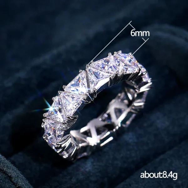 Trillion Cut Diamond Eternity Band in Platinum - Image 4